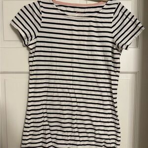 Boden Navy and White Striped Top